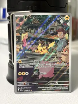 Pokemon Pikachu 173/165 Scarlet & Violet 151 Illustration Rare Holo 60 HP - Image 1