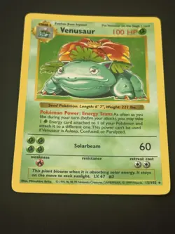Pokemon TCG Shadowless Venusaur Basr Set Holo #15 LP - Image 5