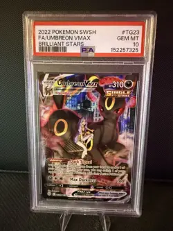 2022 Pokemon PSA 10 Umbreon VMAX #TG23/TG30 SWSH Brilliant Stars Trainer Gallery - Image 1