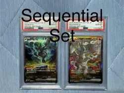 SHIP ASAP PSA 10 Sequential Set Reshiram Zekrom SAR Black Bolt Pokemon Japanese - Image 1