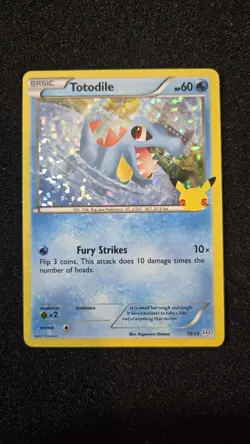 💎Totodile 18/25 - Pokemon 25th Anniversary McDonalds Promo- Holo 2021 LP - Image 1