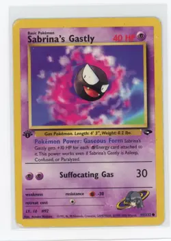 Pokemon 1st Edition Gym Challenge #097/132 Sabrina's Gastly (97) - Image 1