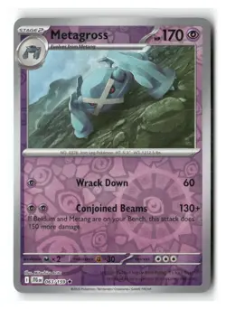 Metagross 063/159 Rare Journey Together Pokemon Reverse Holo Near Mint - Image 1
