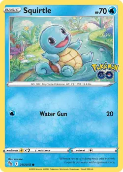 Squirtle 015/078 | Pokemon Go Common NM - Image 1
