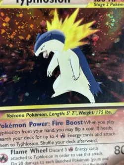 Typhlosion Neo Genesis Holo Rare Nice Front/Holo Swirl!! Pokemon TCG - Image 3
