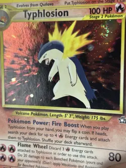 Typhlosion Neo Genesis Holo Rare Nice Front/Holo Swirl!! Pokemon TCG - Image 4