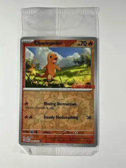 Pokemon Charmander 004/165 GameStop Promo Reverse Holo Scarlet & Violet 151 - Image 1