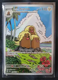 Pokemon Surging Sparks Alolan Dugtrio 208/191 Illustration Rare - Image 3
