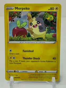 Pokemon Morpeko SWSH031 Sword & Shield Black Star Promo Cosmo Holo NM - Image 1