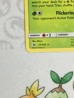 D406 POKEMON TCG SUN & MOON SHIINOTIC #17 HOLO LP RARE - Image 4