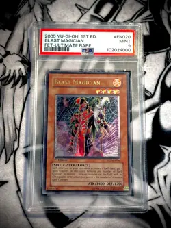 Yugioh FET Blast Magician ultimate rare 1st edition PSA 9 - Image 1