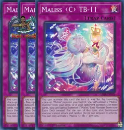 Yugioh! 3x Maliss C TB-11 CRBR-EN024 Super Rare 1st Ed NM - Image 1