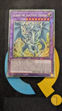 RA05-EN037 Albion the Sanctifire Dragon Platinum Secret Rare 1st Ed YuGiOh - Image 1