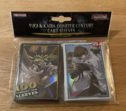 Yugioh Yugi & Kaiba Quarter Century Card Sleeves 100 Stuck Schutzhullen - Image 1
