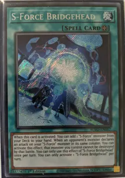 YuGiOh S-Force Bridgehead Secret Rare 1st Edition BLVO-EN057 NM - Image 1