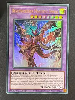 Beschworener Magistus Omega BPRO-DE100 Ultra Rare Deutsch NM YUGIOH - Image 1