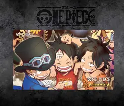 Sabo Portgas D Ace Monkey D Luffy One Piece Playmat TCG Card Game Play Mat NEW - Image 1