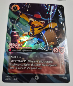 Disney Lorcana Winterspell Enchanted Negaduck Public Enemy Number Darkwing Rare - Image 2