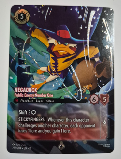 Disney Lorcana Winterspell Enchanted Negaduck Public Enemy Number Darkwing Rare - Image 4
