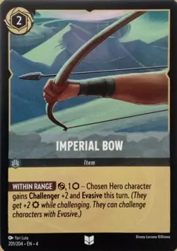 201/204 IMPERIAL BOW URSULAS RETURN UNCOMMON DISNEY LORCANA CARD - Image 1