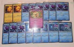 Lot Of 17 Pokemom TCG Mixed Cosmo Holo Trading Cards - Image 1