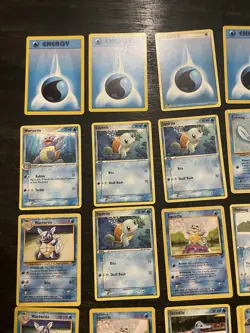 Pokemon TCG Water Type 50 Card Lot - Squirtle, Wartortle, Poliwag, Krabby - Image 3
