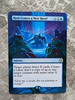 Here Comes a New Hero! MTG Mutant Ninja Turtles Eternal Hand Painted Altered Art - Image 1