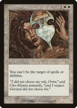 Ivory Mask Mercadian Masques HP MTG - Image 1