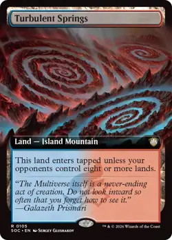 Turbulent Springs (Commander: Secrets of Strixhaven) - Extended Art - NM MTG - Image 1