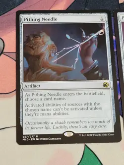 C3082 MAGIC MTG INNISTRAD: MIDNIGHT HUNT PITHING NEEDLE 2X #257 NM RARE - Image 2