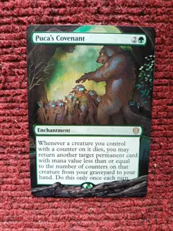 Puca's Covenant MTG Lorwyn Eclipsed Commander Hand Painted Extended Altered Art - Image 2