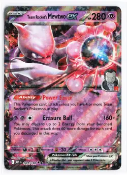 Pokemon Team Rocket's Mewtwo ex Double Rare Holofoil DRI 081/182 NM - Image 1