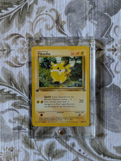 Pikachu 60/64 1st Edition Jungle Set Pokemon Card 1999 - LP - Image 1