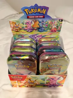 Pokemon TCG Scarlet Violet Prismatic Evolutions Mini Tin Lot Of 8 New & Sealed - Image 1