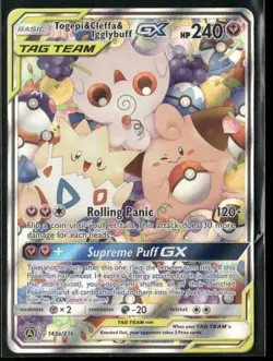 2020 Pokemon Alternate Art Promos Togepi & Cleffa & Igglybuff GX 143a/236 - Image 1