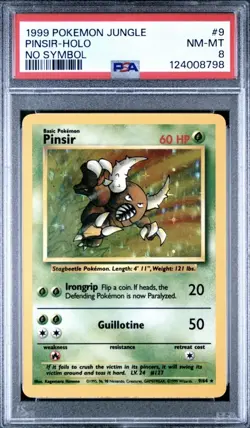 1999 POKEMON JUNGLE #9 PINSIR-HOLO PSA 8 - Image 1