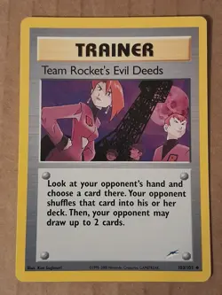 Pokemon Team Rocket's Evil Deeds 103/105 Neo Destiny NM See Pictures - Image 1