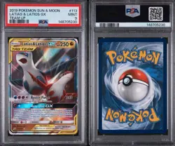 2019 Pokemon Sun and Moon Team Up Latias/Latios Gx #113 PSA 9 - Image 3