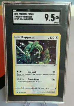 Pokemon TCG Rayquaza SWSH Black Star Promo SWSH029 Holo Promo SGC 9.5 - Image 1