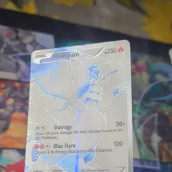 Pokemon Reshiram 113/114 Black & White Ultra Rare Holo Full Art 130 HP 2011 - Image 2
