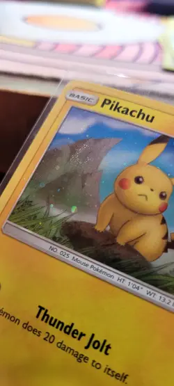 Pokemon TCG Pikachu SM183 Sun & Moon Cosmos Holo SWIRL NM/M - Image 1