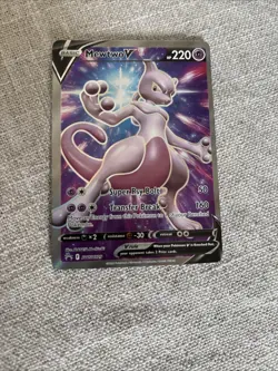 Mewtwo V SWSH229 Black Star Promo Full Art Holo Pokemon GO TCG 2022 - Image 1