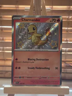 Charmander 109/091 (Shiny) - PAF EN Paldean Fates Pokemon - NM/M - Image 1