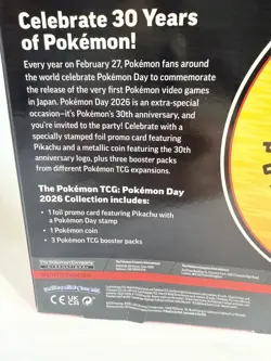 Pokemon TCG Pokemon Day 2026 Collection Box 30th Anniversary Brand New & Sealed - Image 3