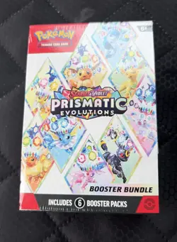 Pokemon Scarlet & Violet Prismatic Evolutions Booster Bundle 6 Packs New Sealed - Image 1