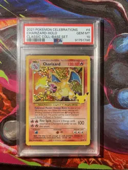 2021 POKEMON CELEBRATIONS CLASSIC COLL #4 CHARIZARD-HOLO PSA 10 - Image 1
