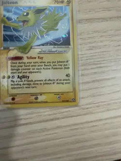 2007 Pokemon Gold Star EX Power Keepers #101 Jolteon w/ Holo Swirl - Image 5