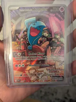 Team Rocket's Wobbuffet SVP203 Pokemon Center Stamp Exclusive Promo *S Rank* 🔥 - Image 2