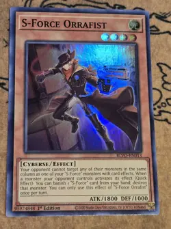 Yugioh S-Force Orrafist BLVO-EN013 Blazing Vortex 1st Edition Super Rare NM - Image 1