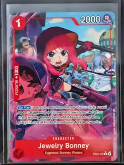 One Piece Card Game Jewelry Bonney EB04-002 Alt Art OP14 ENGLISH - Image 1